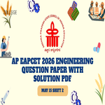 AP EAPCET 2026 Engineering Question Paper May 15 Shift 2 with Solution Pdf